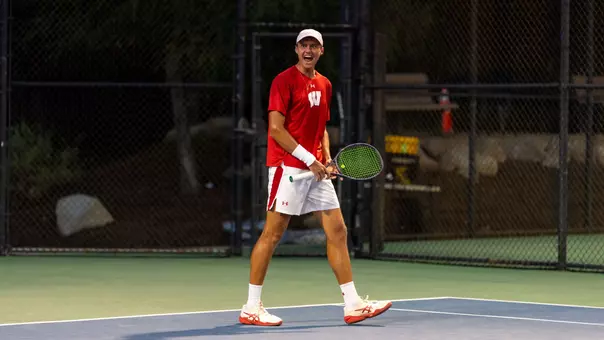 Tomas Zlatohlavek celebrates a point