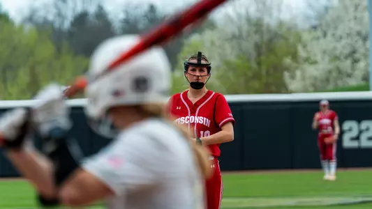 Shelby Jacobson pitches versus Purdue in the weekend opener.