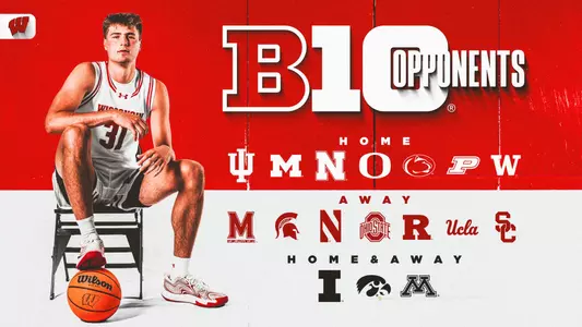 Wisconsin Men's Basketball Big Ten Opponents 2026-27 Headline Image