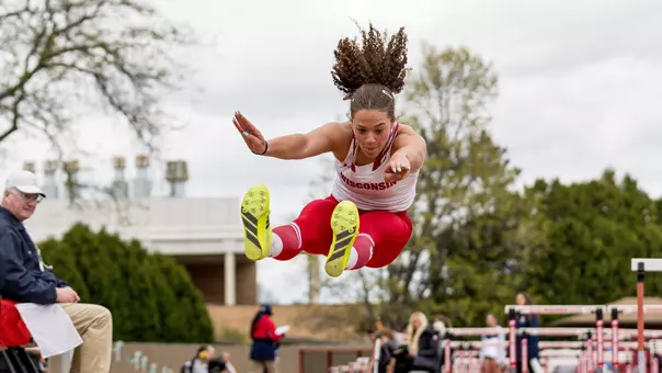Elissa Perkins in the long jump