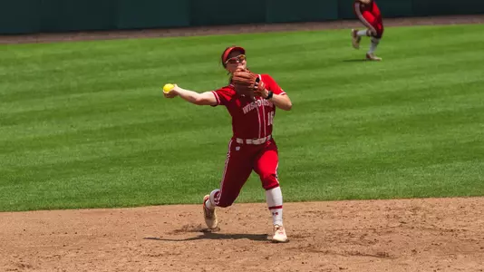 Hannah Conger throws versus Texas.
