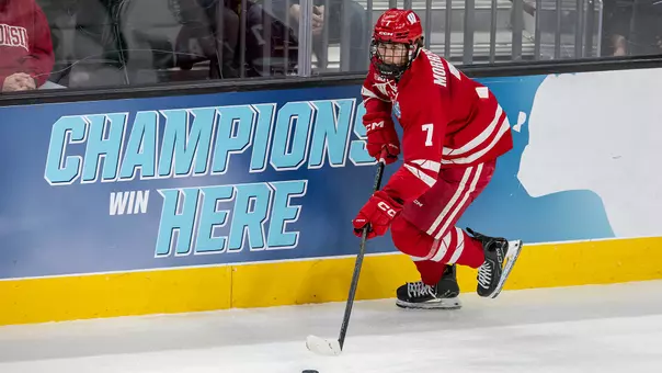 Gavin Morrissey action at the 2026 NCAA Frozen Four