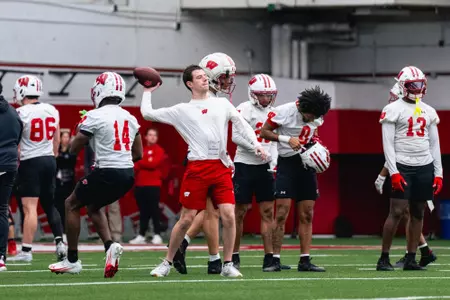 John Richter at practice