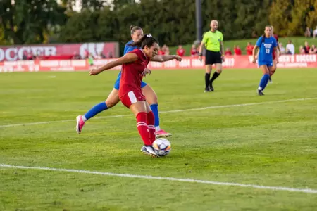 KK Panella kicks the ball - Wisconsin Women's Soccer vs BYU