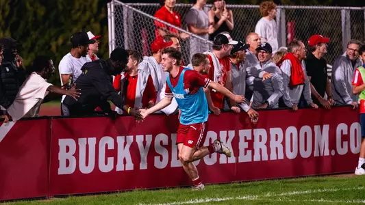 Ari van Mol celebrates at McClimon