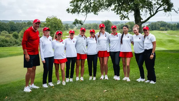 Wisconsin women's golf poses after a third place finish at the 2026 Badger Invitational