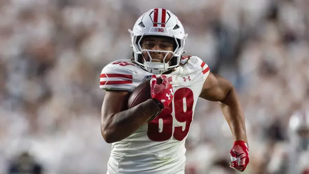 Wisconsin Badgers during an NCAA Big Ten Conference college football game against the Penn State Nittany Lions, Sept. 26, 2026, in State College, Pa. The Badgedrs won 24-20. (Photo by David Stluka/Wisconsin Athletic Communications)