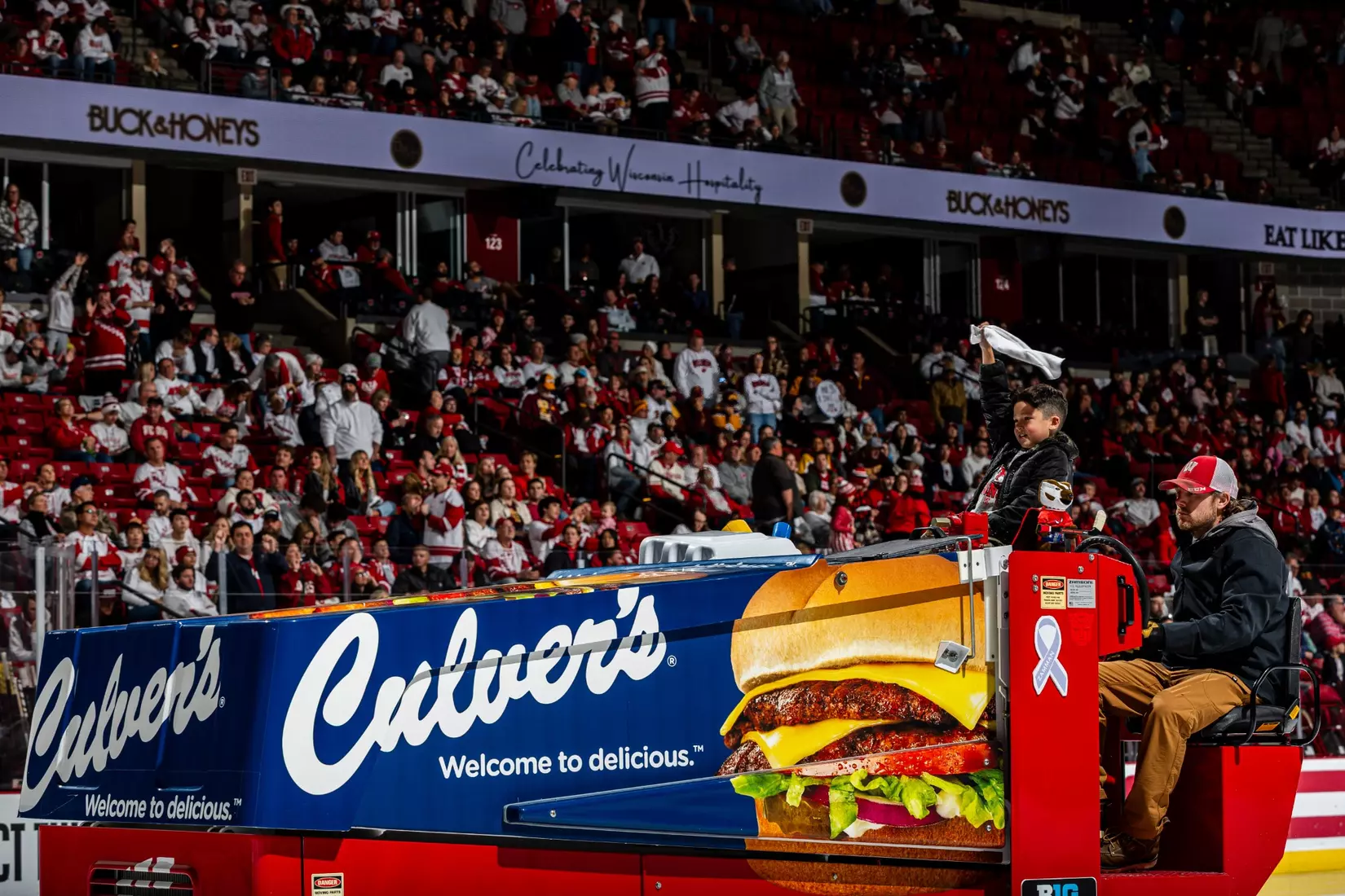 Driving the Zamboni during a game