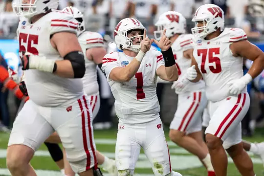 Colton Joseph celebrates a touchdown