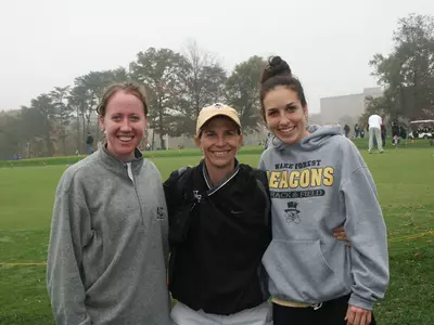 Michelle Sikes (left) and Selina Sekulic (right) earned All-ACC honors at the 2004 ACC Cross Country Championships on Saturday.