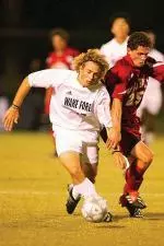 Senior Stephen Keel scored his third goal of the season in the victory.