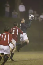 Sophomore goalkeeper Brian Edwards is tied for second in the ACC with six shutouts in 2005.