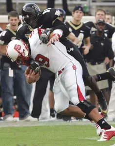 Alphonso Smith sacks North Carolina State quarterback Marcus Stone during the second quarter.