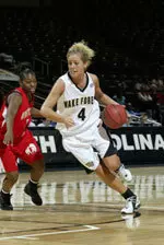Senior Liz Strunk scored the game high 21 points against Coppin State.
