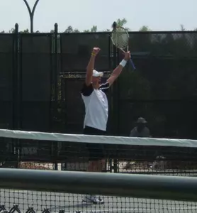 Derrick Spice reacts after clinching the victory against Clemson