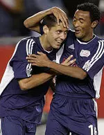 Riley had two assists on Saturday night as the Revs defeated D.C. United, 4-3.