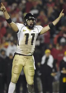 Wake Forest's quarterback Riley Skinner reacts during the fourth quarter against Maryland. (AP Photo)