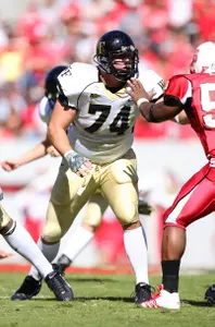 Wake Forest junior center Steve Justice has been selected as the ACC's Offensive Lineman of the Week for the second time this season.