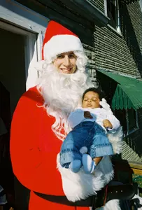 Seven-foot Santa Chase McFarland.