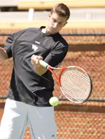 Cory Parr needed just 58 minutes to register a 6-0, 6-3 win for the Deacons at number four.