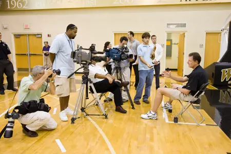 Head Coach Mike Petersen fielded questions from the media.