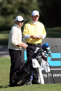 Sean Moore and coach Jerry Haas.