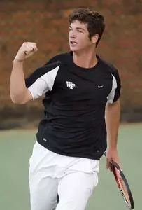 Steven Forman's victory at number four clinched the 4-0 NCAA First Round victory for the Deacons.