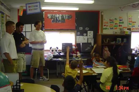 Charlie Mellies, Weldon Woodall and Brad Kledzik at Baseball Bears