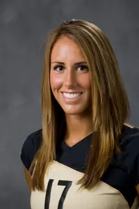 Junior Ashley Homitz is third on the Deacs in total blocks.