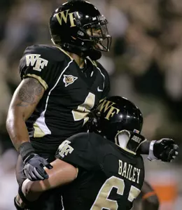 D.J. Boldin caught his first career touchdown pass to lift No. 21 Wake Forest to a 12-7 victory over Clemson. (AP Photo)