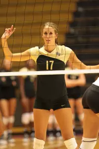 Senior Ashley Homitz is fourth on the team with 145 kills this season.