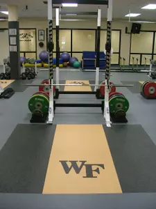 New weight racks and the installation of Mondo flooring headline the newly renovated Wake Forest weight room