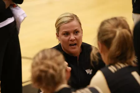 Head coach Heather Kahl Holmes welcomed 15 players to camp