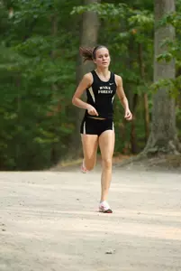 The team of Merry Placer (pictured) and Allie Kieffer finished first at the Wake Forest Relays.