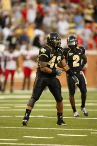 Linebacker Stanley Arnoux is one of the veteran leaders of the Deacon defense.