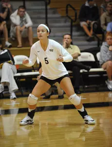 Senior Abby Miller is 45 digs shy of becoming the seventh Demon Deacon to record 1,000 career digs.