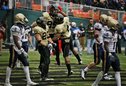 Tight end Ben Wooster caught the game-winning touchdown pass in the EagleBank Bowl.