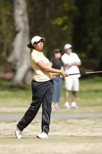 Sophomore Cheyenne Woods has her first career lead through 36-holes.