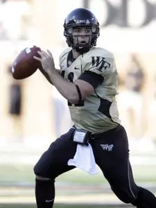 Riley Skinner threw for three touchdown passes, breaking the Wake Forest record for career TD passes.