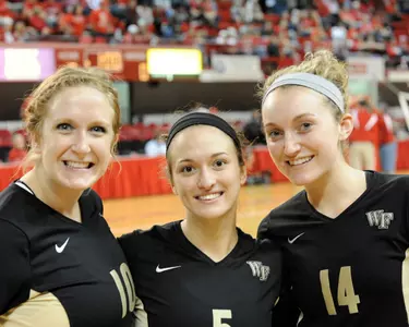 Wake will honor its three seniors -- Kate Rodriguez, Abby Miller and Sally Fischer -- prior to Saturday night's match.