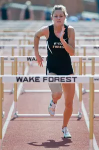 Caroline Vaughn tied the school-record in the 60-meter dash Saturday night.