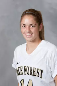 Freshman Jordan Feger scored a goal in Wake's 2-0 victory over South Carolina.