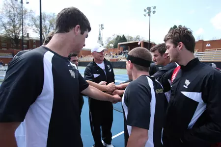 Head Coach Jeff Zinn and the Wake Forest Men's Tennis Team