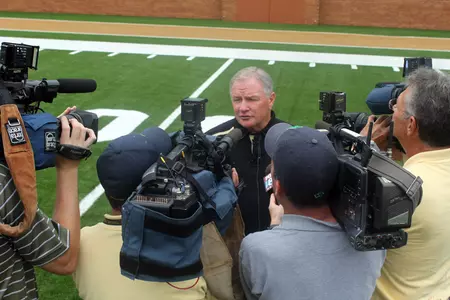 Jim Grobe and his team talked with reporters on Saturday morning.