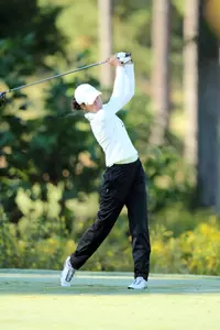 Olafia Kristinsdottir made four birdies in her round of 75.