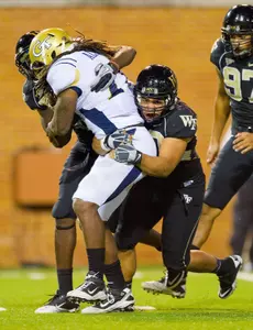 Nikita Whitlock had 11 tackles, including 2.5 for loss, and forced a fumble last weekend vs. Georgia Tech.