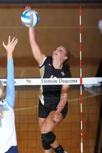 Kristen White recorded her third double-double of the season