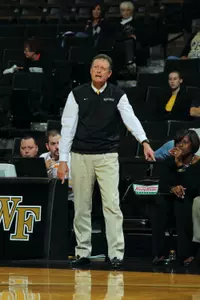 Head coach Mike Petersen is seven wins away from 100 at Wake Forest.