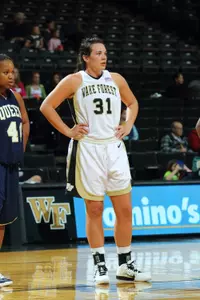 Lindsy Wright scored a season-high 14 points against Notre Dame.