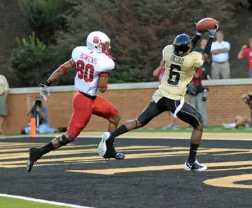 Kenny Okoro made a game-saving interception in the endzone last season against NC State.